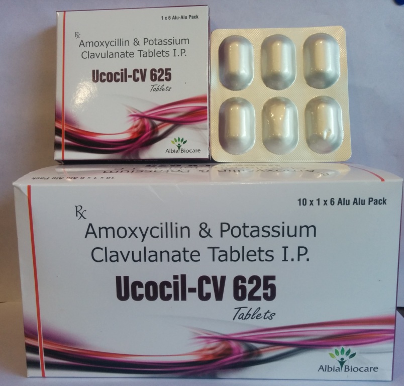 UCOCIL -CV 625 TAB (10 x 1 x 6) | Amoxycillin 500mg+ Clavulanic Acid 125mg